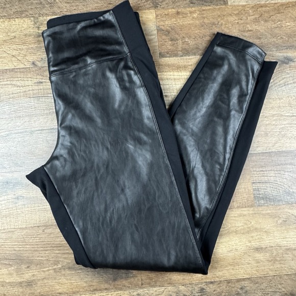 Athleta Pants - Athleta Delancey Shine Faux Leather Shine Leggings High Rise‎ Ankle M
